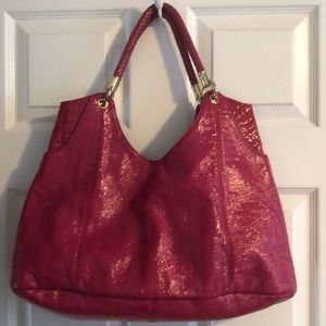 Lilly Pulitzer Hot Pink patent leather shoulder bag